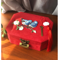 Double jewelry box Jewelry box Ancient jewelry box Jade bracelet box Glasses storage wedding earrings box Teachers Day gift