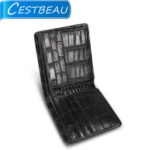 cestbeau whole leather Nile crocodile leather wallet short belly fashion thin leather wallet slub texture