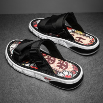 Hon starred Stark slippers mens 2022 new trendy personality sandals outside the summer penetrate gas and beach