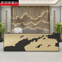 Beauty salon Club Light luxury bar Clothing store Stainless steel cashier counter Company sales department Front desk Reception desk