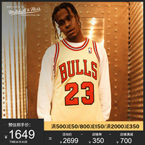Mitchellness Golden Jordan 95-96 Bulls AU Retro jersey MN Basketball uniform Mesh vest Tide BF