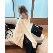 OPENING HOMEMADE WHITE SUNSCREEN KNIT CARDIGAN Fur Coat Spring Autumn Blouse Design Sensation Lady Little Crowdcoat