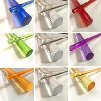 Color transparent acrylic plexiglass Rod solid round Rod hollow light guide rod column processing customization