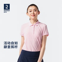 DiCannon polo shirt woman short sleeve breathable quick dry half-sleeve sports turnover T-shirt summer new pint WSZ1
