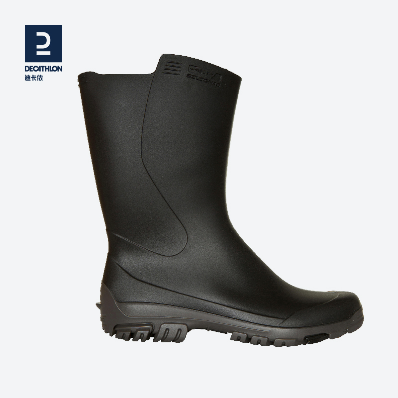 Decathlon official flagship store, short rain shoes, rain boots, water shoes, men's and women's adult anti-skid middle water boots, rubber shoes, OVHU