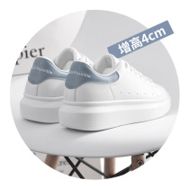 Small white shoes 2021 new womens shoes autumn and winter explosive Joker thick-soled shoes inside increase leisure sports winter plus Velvet