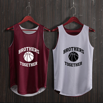 Double-faced basketball suit mens loose training team uniform custom double-sided printing number basketball vest group purchase