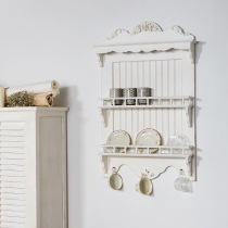 You can live in French dishes storage rack kitchen cup plate seasoning rack multi-layer home stay kitchen cabinet hanging type