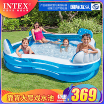 INTEX inflatable swimming pool Childrens home swimming pool Transparent thickened treasure outdoor oversized water play bath pool
