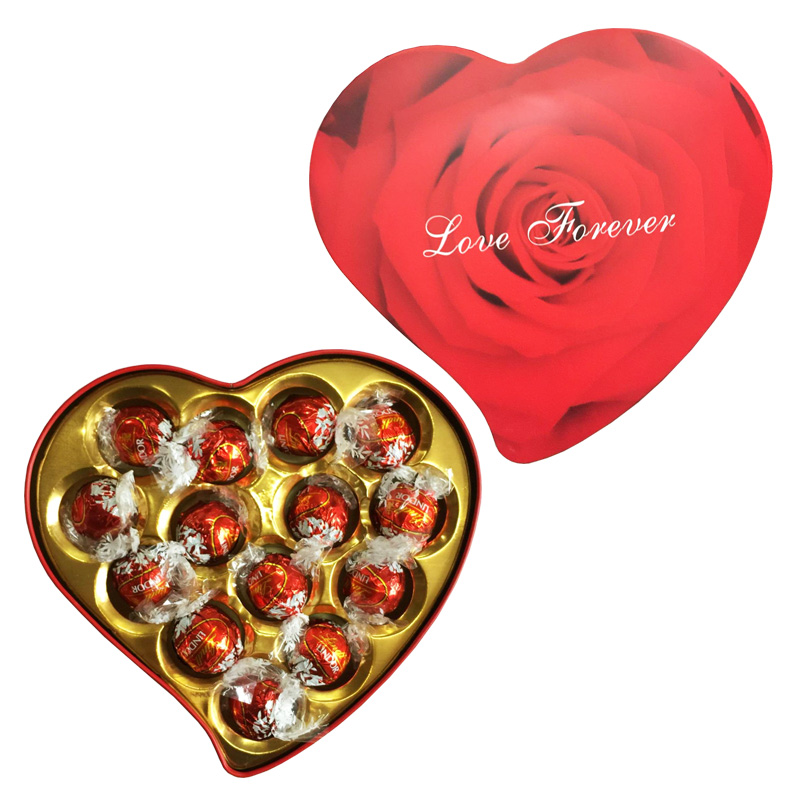 Lindt Swiss lotus soft heart milk chocolate 14 grains of finished sugar chocolate gift box gift pack