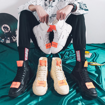 Air Force One mens shoes Korean version of the trend board shoes aj1 net red hip-hop high-top shoes autumn casual canvas tide shoes spring