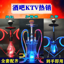  Bar KTV hookah pot Full set of Arabic hookah Gatling with lamp large medium size big smoke shisha household