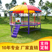 Large outdoor trampoline kindergarten indoor outdoor childrens trampoline square park jumping bed amusement park equipment