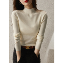 The Smiling Culvert Classic high collar sashimi with lean undershirt 16-pin wool-knitted sweatshirt for womens autumn ZYH463720AG