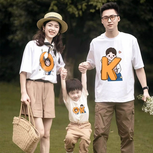 Летняя футболка с коротким рукавом, детская одежда, семейный стиль