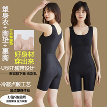 Body-shaped clothes woman conjoined with chest cushion plastic-type underwear burn fat to receive the waist lifting hip slim fit and slimmer