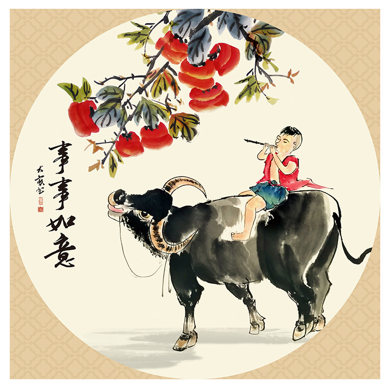 牧童骑牛挂画-牧童骑牛挂画促销价格、牧童骑牛挂画品牌- 淘宝