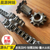 Non-standard sprocket chain 304 stainless steel mechanical transmission industrial conveying large pitch bearing Double Row gear