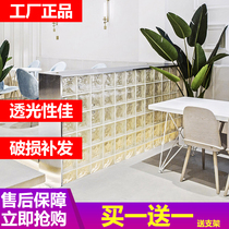 Crystal clear hollow square glass brick Crystal brick Bedroom bathroom partition wall Bar background entrance screen