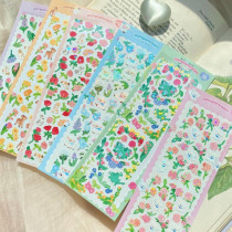  pompomroom Korean cute cartoon stickers Photo small card Stickers Holographic diary hand account diy stickers