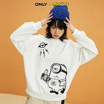 ONLY2021 winter new small yellow people United famous age reduction round neck hand-painted printed sweater women) 12139S018
