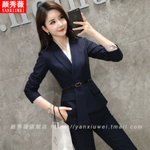Autumn and winter new fashion professional suit womens work clothes socialite temperament beautician front desk tooling Korean suit