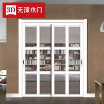 3D paint-free wooden door silent sliding door Y-6332