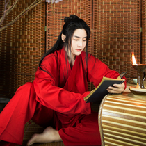 Fengya Division original) Hanfu Chinese clothing middle pants bottom clothing red and white black bamboo cotton home pajamas female mens clothing
