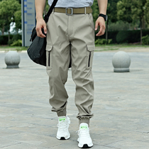 Outdoor overalls mens tactical pants army fans slim-fit color pants leggings special forces pants trend all-match small pants