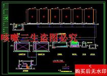 Soy sauce vinegar factory sewage treatment process design process cad drawings Environmental dwg drawings