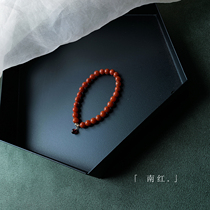 Limited supply of super positive color Forbidden City red exquisite Sichuan material south red agate bracelet female gift