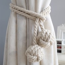 Curtain strap tied rope tied ball minimalist with modern cotton rope handmade