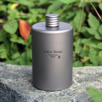 Coe shield outdoor titanium portable pure titanium Pot Mini matte small matte flagon round metal bottle 7 oz.