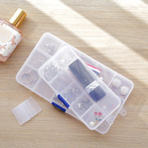 Ear stud earrings jewelry storage box ins Wind Net red transparent plastic portable small and detachable more than 15 boxes gift box
