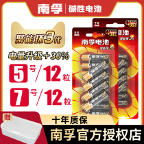 Nanfu alkaline dry battery No 5 No 7 No 5 No 7 Childrens toy AA battery LR6 Air conditioning AAA mouse dry battery particles Air conditioning TV small AAA 1 5