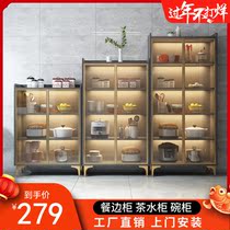 Nordic light luxury dining cabinet modern simple living room cabinet tea cabinet restaurant kitchen cupboard storage rack wine cabinet