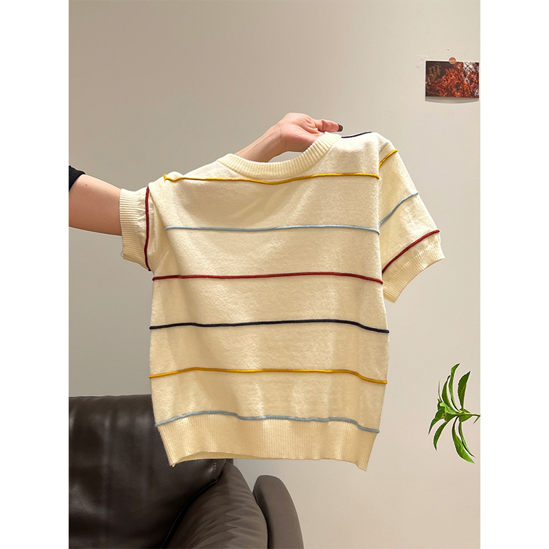 针织衫�短袖修身|穿出好身材的时尚利器