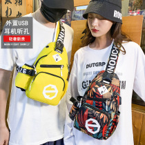 Chest Bag Mens Oxford cloth shoulder bag crossbody running bag mens casual bag Sports mens bag Tide brand chest bag small backpack