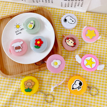 Mini portable small tape measure Cute measuring clothes Meter Waist circumference Bust hips Measurements Measure Portable girl heart soft ruler