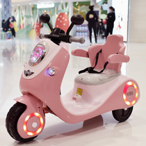 Childrens electric motorcycle tricycle 1-3-6 years old male and female baby battery baby stroller can seat human toy car remote control