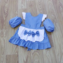 Girl Hood Dress Foreign Air Cute Princess Winter Pure Cotton Dining Around Pocket Waterproof Hood Fashion Kid Apron