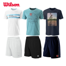 Wilson Wilson Wilson Wilson short sleeve T-shirt mens professional tennis suit summer breathable quick-drying top sports shorts