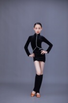 Pengyi beauty custom black Latin dance costume girls childrens performance costume performance costume girls and children training uniform