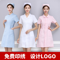 Hospital white coat nurse uniform Long-sleeved female pink winter dress short-sleeved beautician student nurse uniform overalls suit