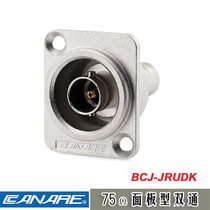 CANARE licensed 75 ohm BNC Q9 dual-pass panel mount socket CJ-JRUDK