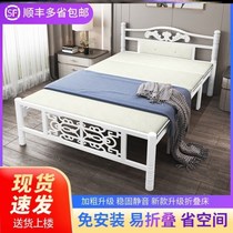 Folding Bed Single Bed Office Lunch Break Simple Double Rental Room 900 Wide Single Bed 1 2 m Iron Bed