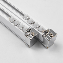 Custom heavy thickened Teflon muted aluminium alloy curtain track Roman rod chute single track double-track straight track slip
