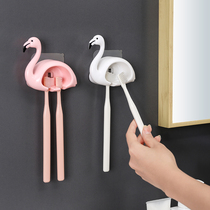 Toothbrush rack suction disc cute multifunctional dental holder non-perforated toilet suction Wall toothbrush holder