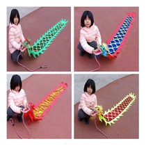 Square dance fitness Dragon sling ribbon with dragon head children belt sling ribbon can not break the dragon dance elderly exercise double-sided