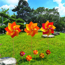 Set big windmill innovative rotating eight-leaf sunflower windmill two-color windmill lobby decoration pastoral small windmill